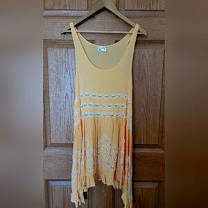 Lt Orange Free People Voile Trapeze Dress Medium